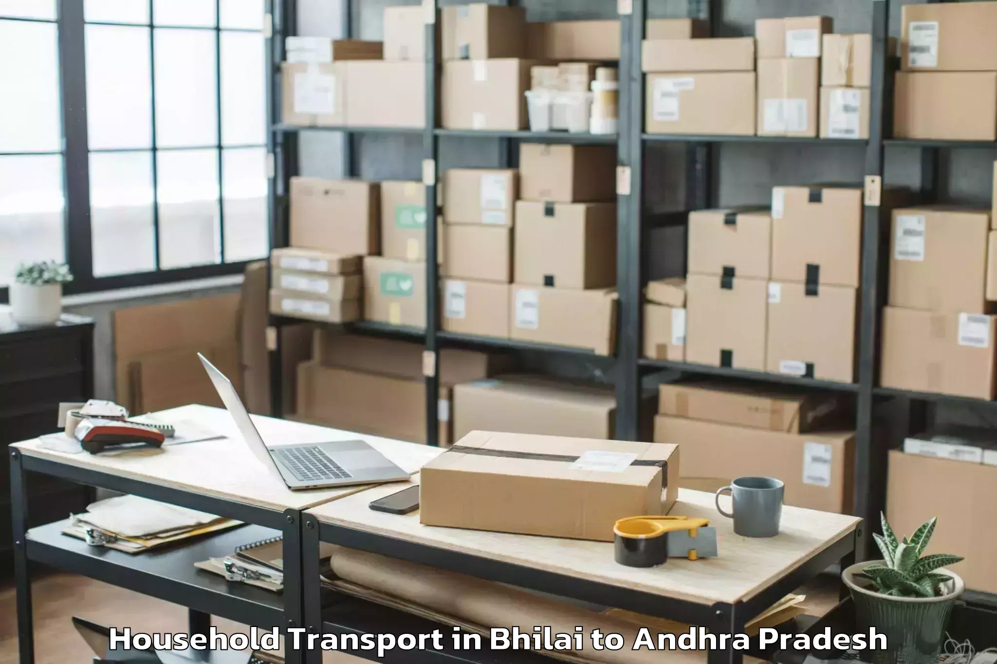 Book Bhilai to Kovvur Household Transport